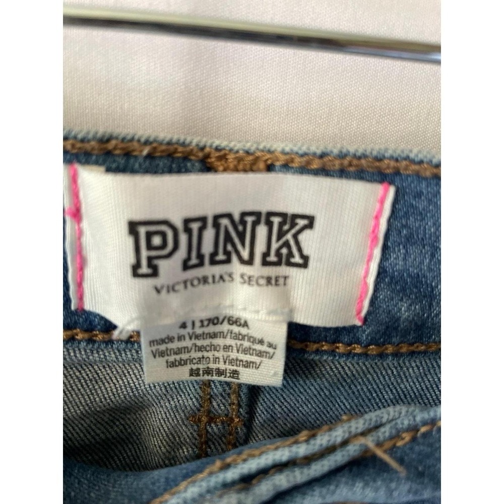 Blue Jean Shorts size 4 pink Victoria's Secret - Picture 3 of 8